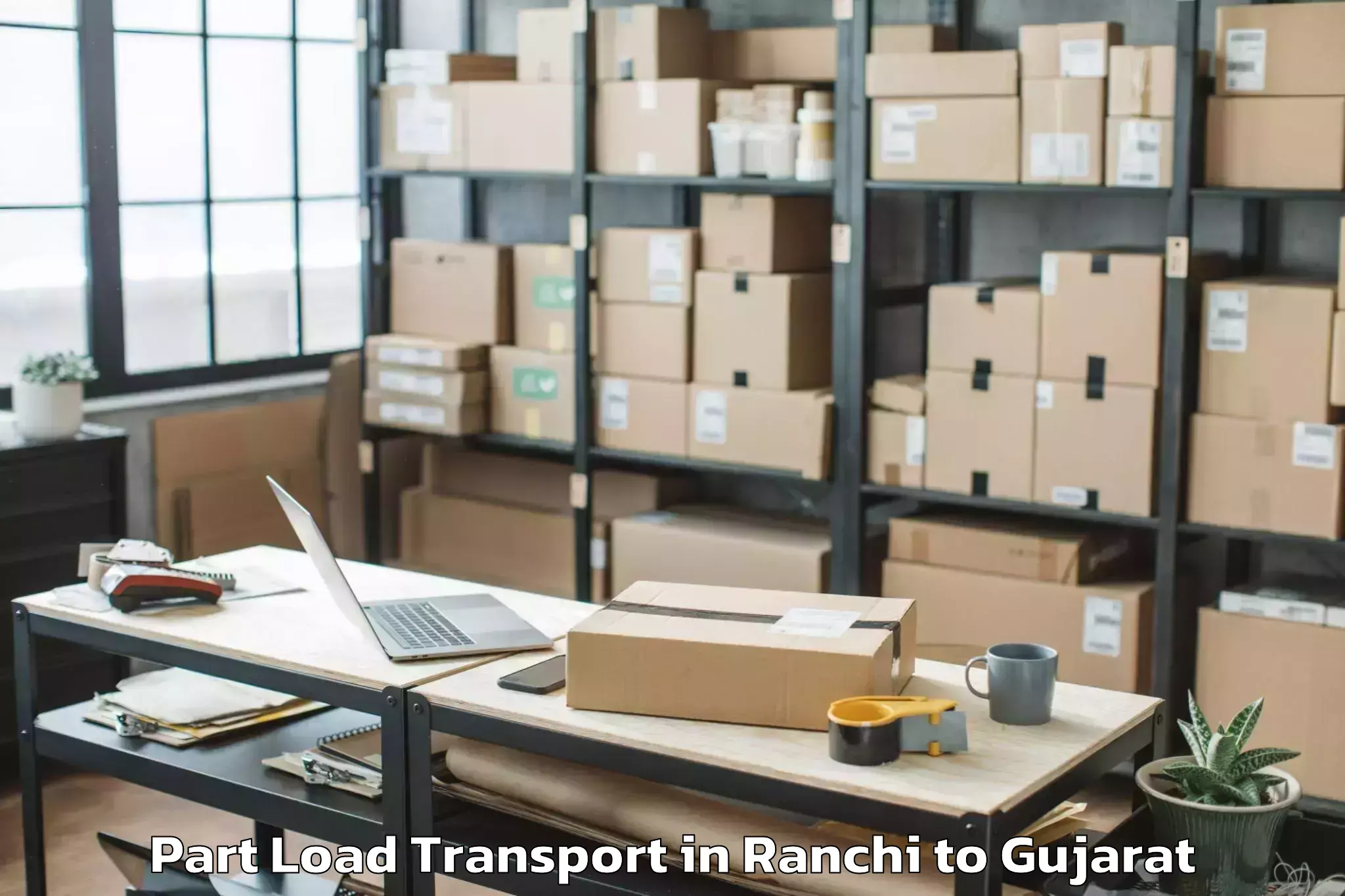 Quality Ranchi to Hazira Part Load Transport